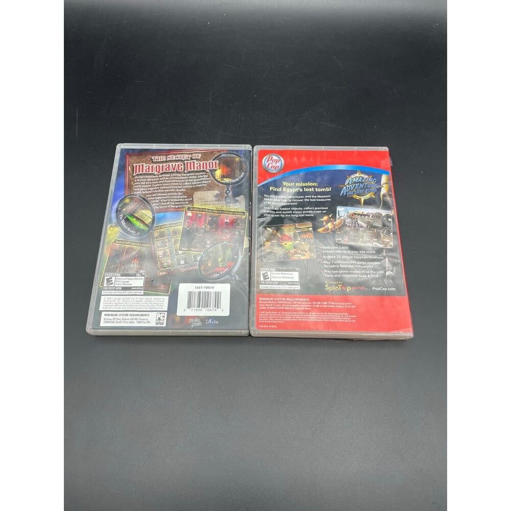 Video Game PC CD-ROM LOT OF 2 Margrave Manor & Amazing Adventures The Lost Tomb - Picture 2 of 6